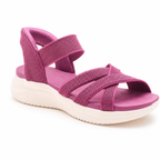 Women's Comfy Knit Cross-Strap Adjustable Walking Sandals