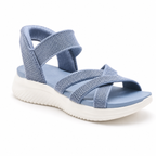 Women's Comfy Knit Cross-Strap Adjustable Walking Sandals