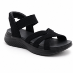Women's Comfy Knit Cross-Strap Adjustable Walking Sandals