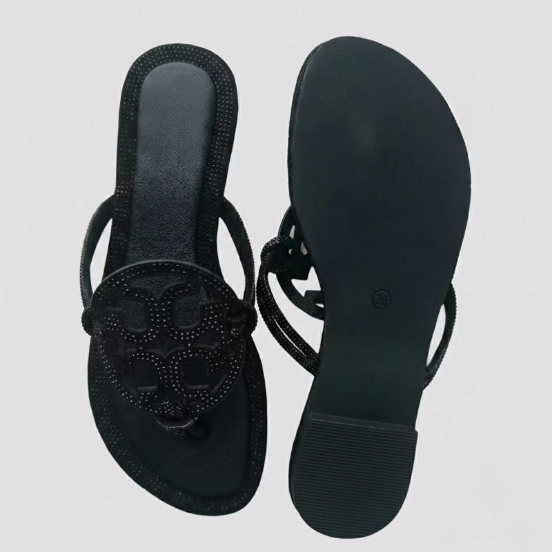 Women's Crystal Thong Sandals – Sparkly Rhinestone Flat Flip Flops, Cushioned Comfort Insole Non-Slip Summer Dressy Sandals for Beach, Wedding，Daily Wear