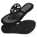 Women's Crystal Thong Sandals – Sparkly Rhinestone Flat Flip Flops, Cushioned Comfort Insole Non-Slip Summer Dressy Sandals for Beach, Wedding，Daily Wear